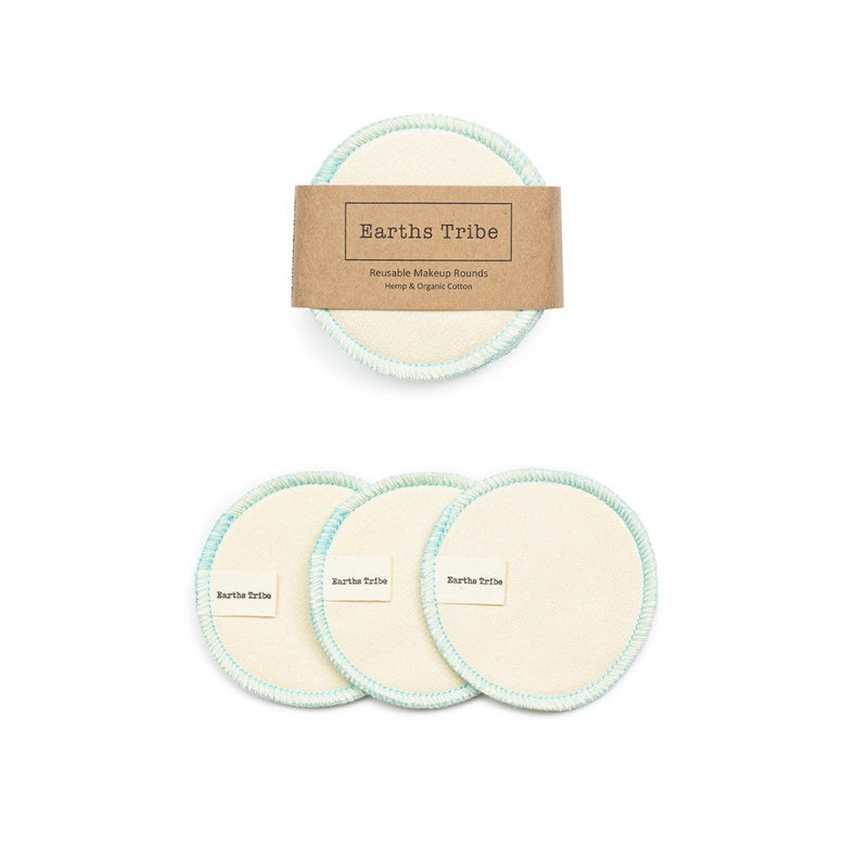 Earths Tribe | Reusable Hemp Makeup Rounds Aqua